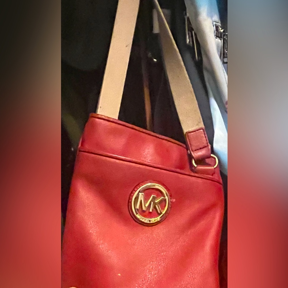 Michael Kors Red Crossbody purse